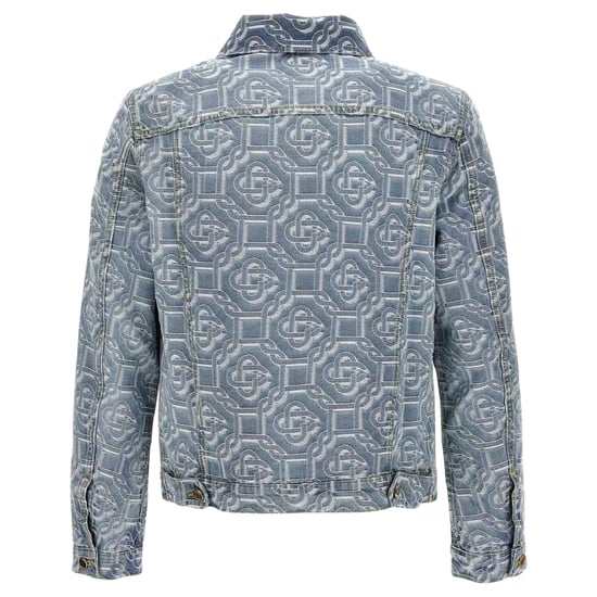 Chaqueta Vaquera Azul Blanqueada Con Monograma Clásico De Casablanca - Image 2