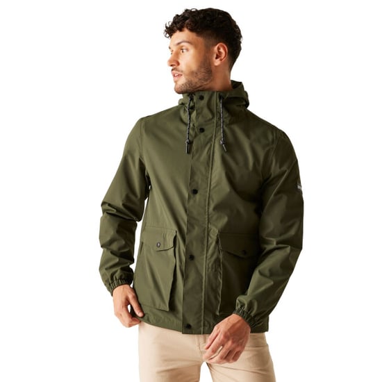 Regatta Mens Bayano II Waterproof Jacket (Dark Khaki) - Image 4