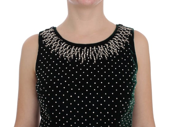 Vestido Largo de Terciopelo con Cuello Embellecido - Image 5