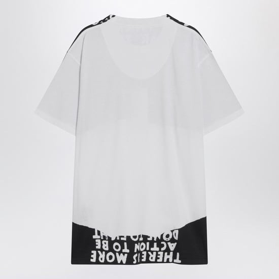 Camiseta de algodón blanca/negra con ayuda - Image 2