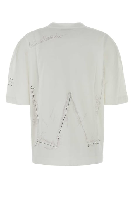 Camiseta de algodón blanca oversize - Image 2