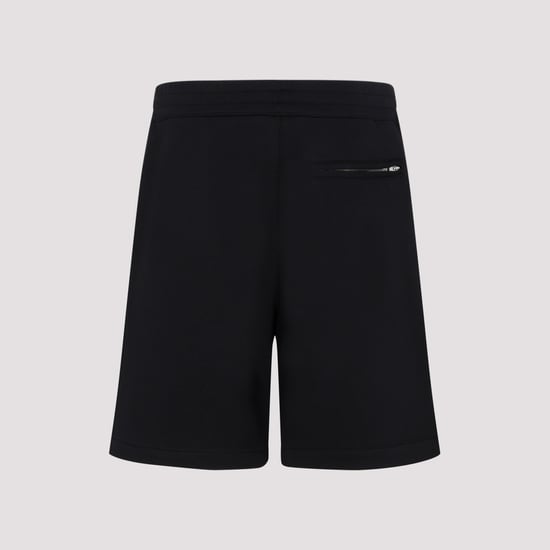 Pantalones cortos de algodón negros tipo bermuda - Image 2