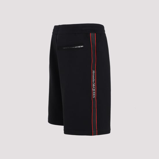 Pantalones cortos de algodón negros tipo bermuda - Image 3