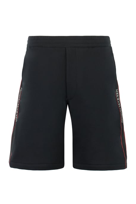 Pantalones cortos de algodón negros tipo bermuda - Image 5