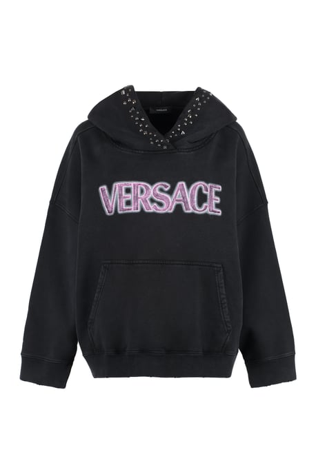 Sudadera de algodón negra oversize - Image 1
