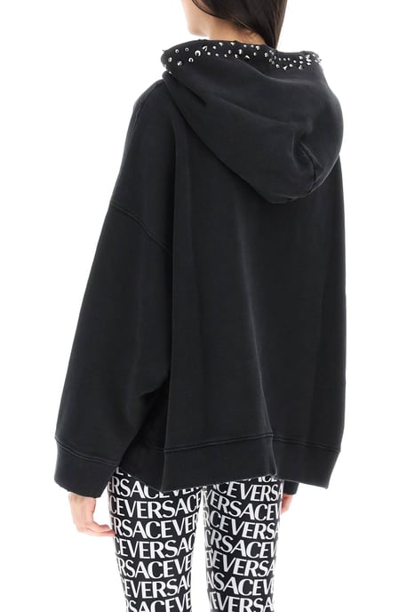 Sudadera de algodón negra oversize - Image 3