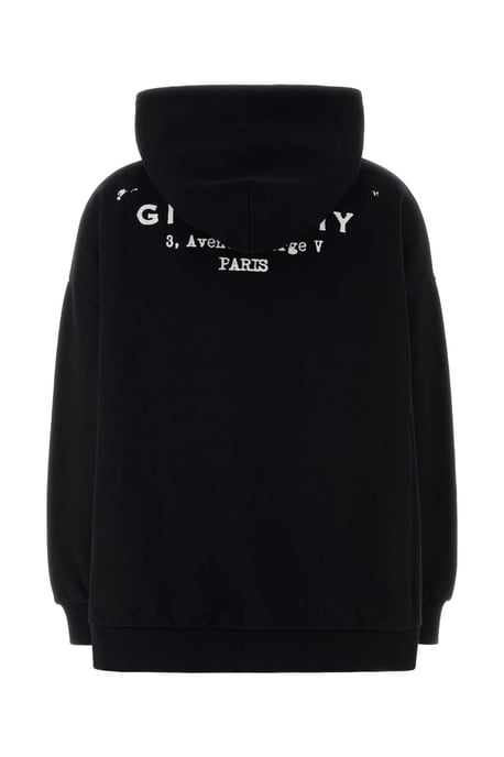 Sudadera de algodón negra oversize - Image 4