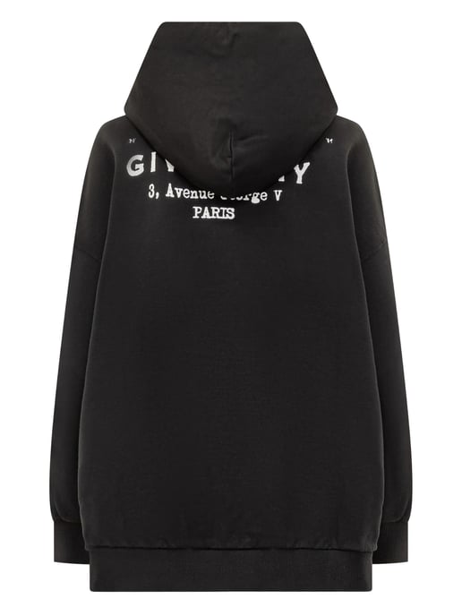 Sudadera de algodón negra oversize - Image 5