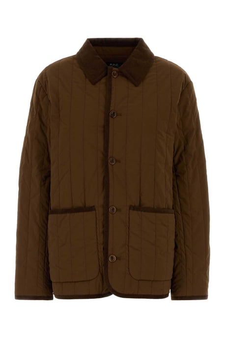 Chaqueta Leone de nailon elástico marrón - Image 1