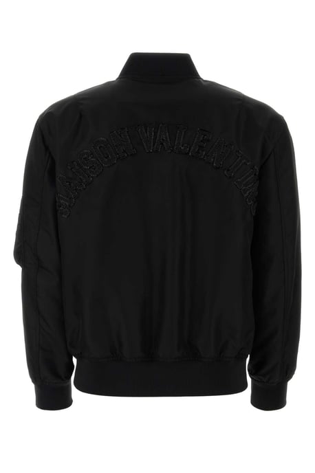 Chaqueta Bomber de Nailon Negra - Image 2