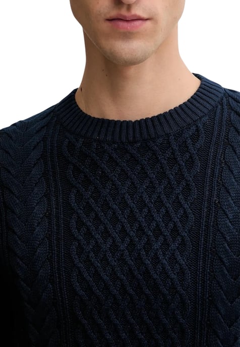 Suéter de punto trenzado con cuello redondo - Image 3