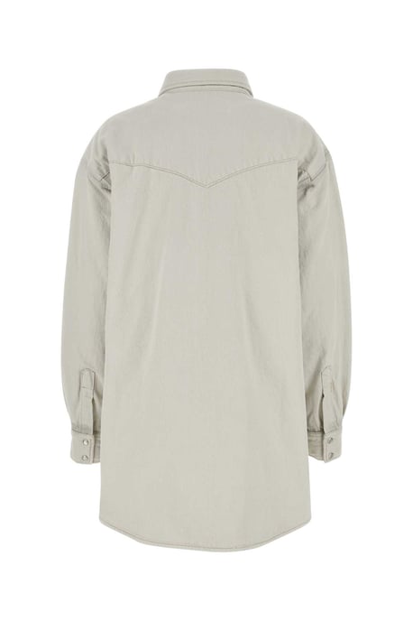 Camisa Oversize de Mezclilla Blanca - Image 1