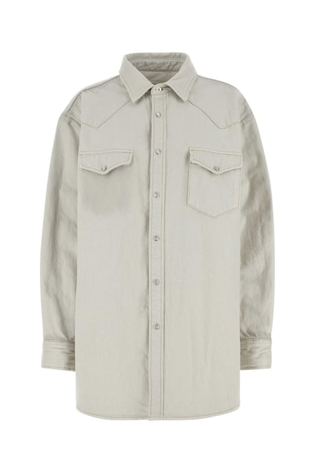 Camisa Oversize de Mezclilla Blanca - Image 2