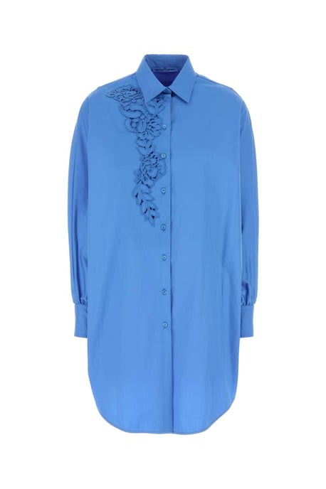 Camisa Oversize de Popelín Azul Cerúleo - Image 2