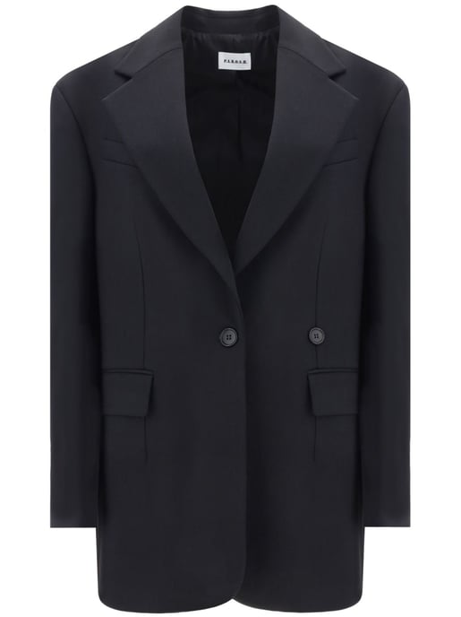 Blazer de lana de un solo botón - Image 1