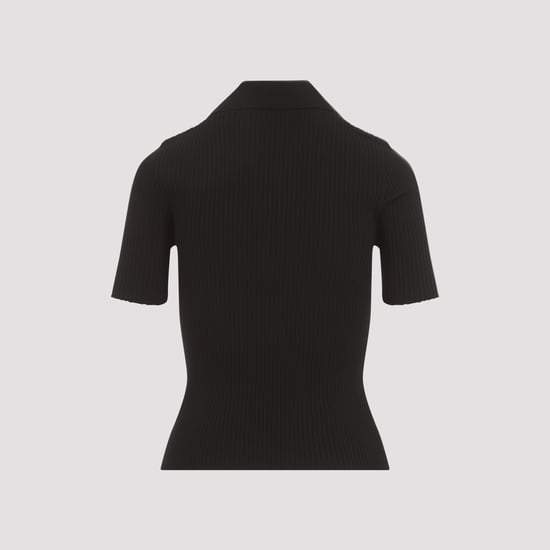 Camisa Polo de Mezcla de Viscos H negra - Image 2