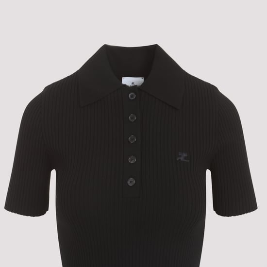 Camisa Polo de Mezcla de Viscos H negra - Image 3