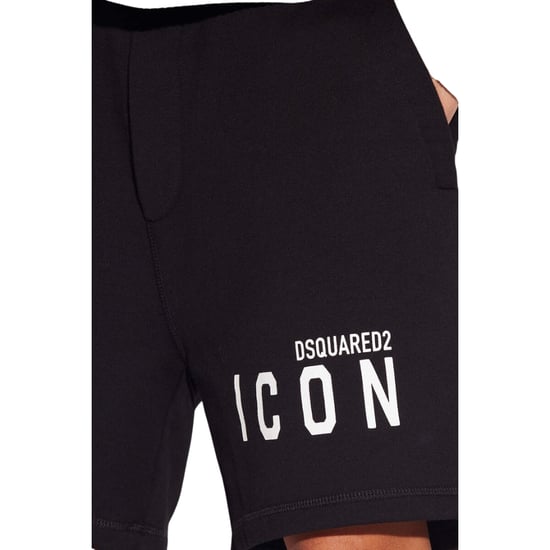 Pantalón Corto Negro De Corte Relajado Con El Logotipo De Dsquared2 Icon - Image 5
