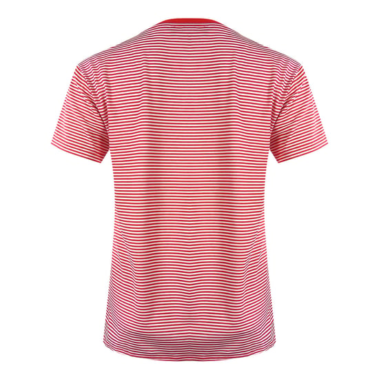 Camiseta De Rayas Rojas Y Blancas Con Logo Azul De Love Moschino - Image 3