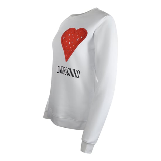 Sudadera Blanca Con Logo De Corazón Rojo Grande De Love Moschino - Image 2