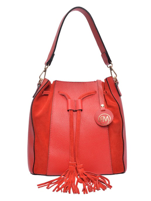 Roberta M Rojo Bolso de cuero - Image 1