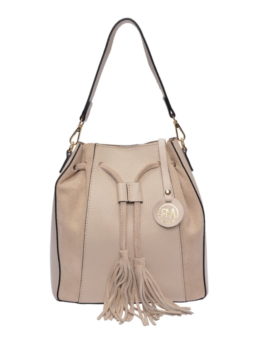 Roberta M Beige Bolso de cuero - Image 1