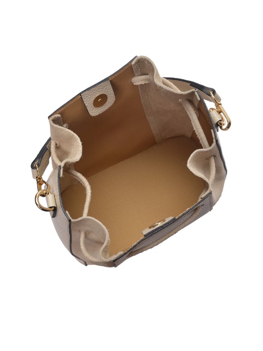 Roberta M Beige Bolso de cuero - Image 4