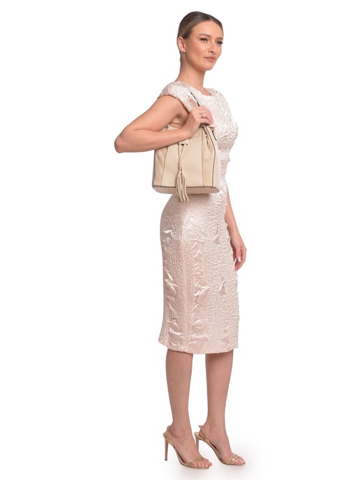 Roberta M Beige Bolso de cuero - Image 5