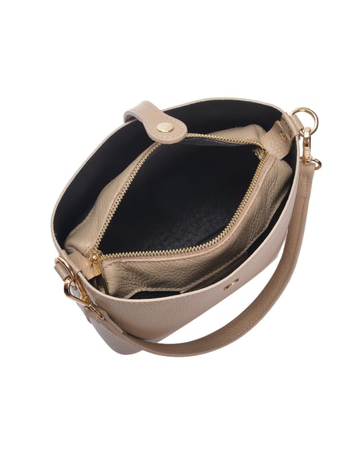 Roberta M Beige Bolso de cuero - Image 4