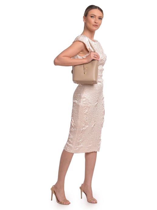 Roberta M Beige Bolso de cuero - Image 5