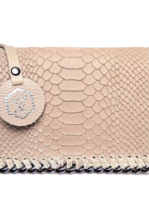 Luisa Vannini Beige Bolso de cuero - Image 3