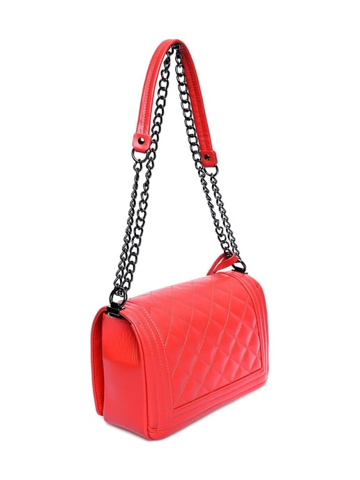 Anna Luchini Rojo Bolso de cuero - Image 2