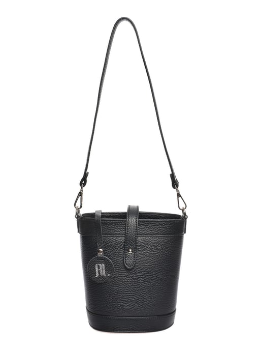 Anna Luchini Negro Bolso de cuero - Image 1