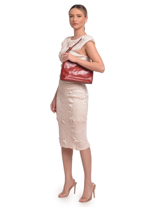 Luisa Vannini Rojo Bolso de cuero - Image 5