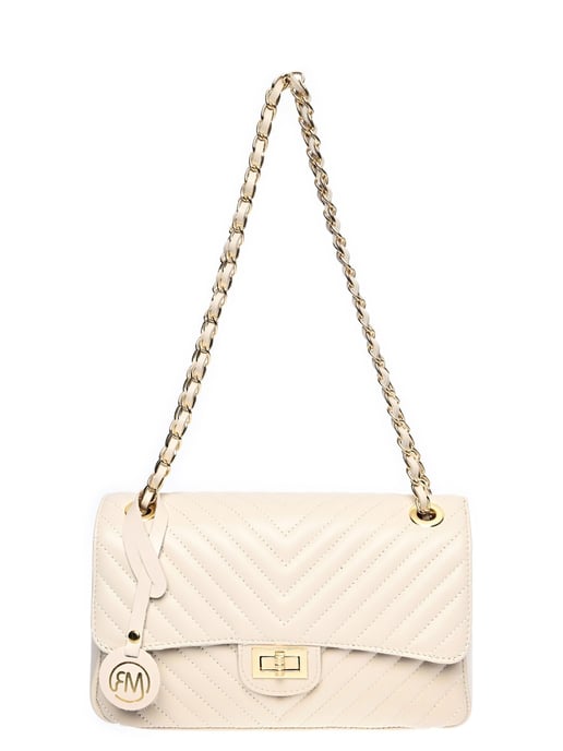 Roberta M Beige Bolso de cuero - Image 1