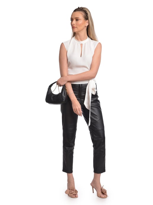 Anna Luchini Negro Bolso de cuero - Image 5