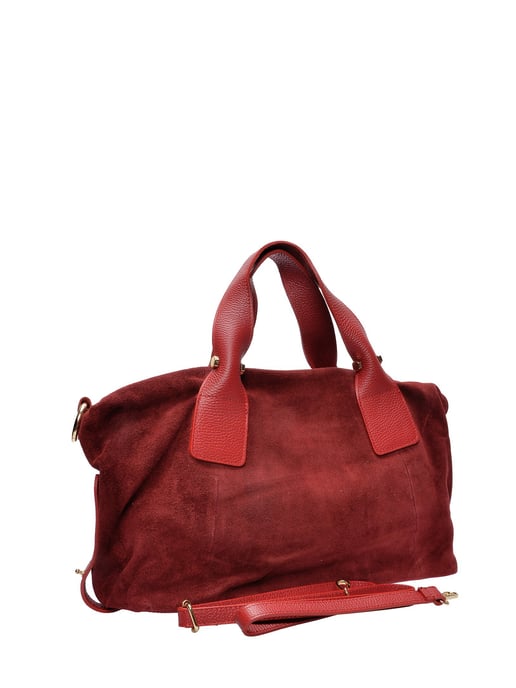 Anna Luchini Rojo Bolso de cuero - Image 2