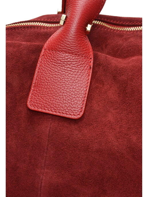 Anna Luchini Rojo Bolso de cuero - Image 3