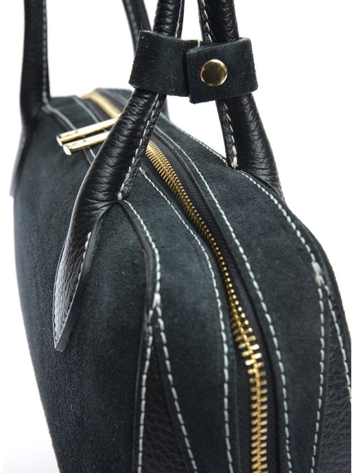 Anna Luchini Negro Bolso de cuero - Image 3