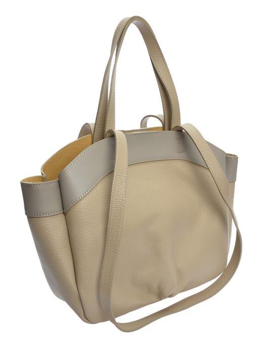 Anna Luchini Beige Bolso de cuero - Image 2