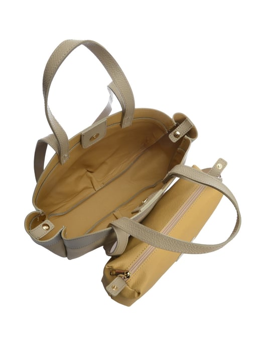 Anna Luchini Beige Bolso de cuero - Image 4