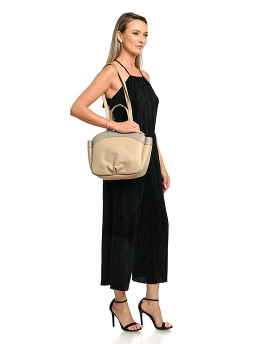 Anna Luchini Beige Bolso de cuero - Image 5