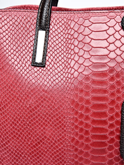 Roberta M Rojo Bolso de cuero - Image 3