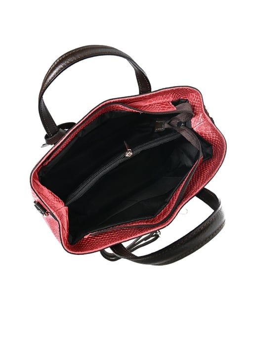 Roberta M Rojo Bolso de cuero - Image 4