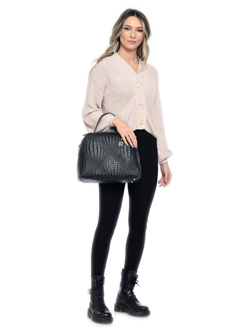 Isabella Rhea Negro Bolso de cuero - Image 5