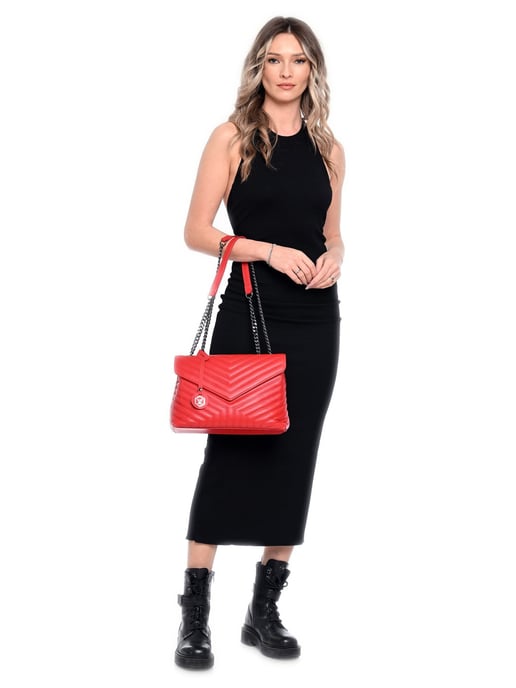 Luisa Vannini Rojo Bolso de cuero - Image 5