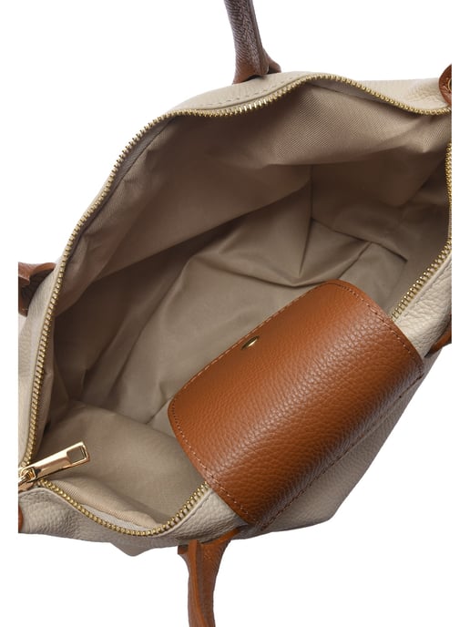 Anna Luchini Beige Bolso de cuero - Image 4