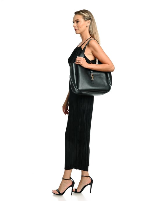 Roberta M Negro Bolso de cuero - Image 5