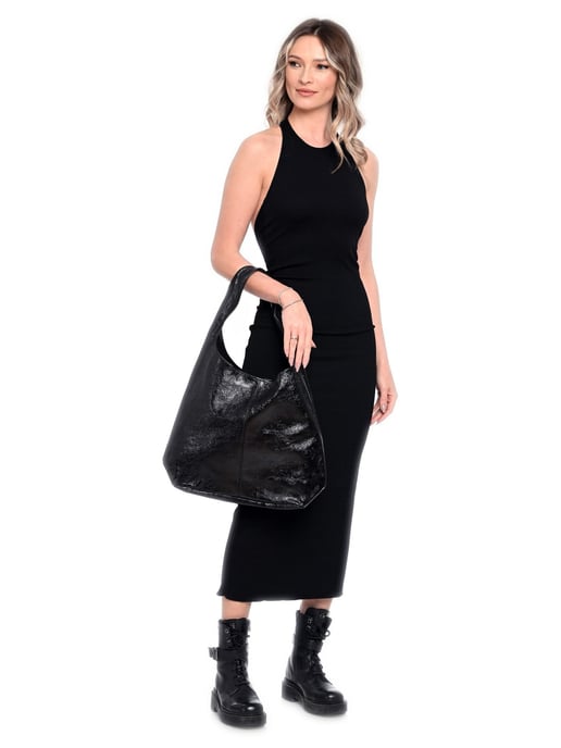 Luisa Vannini Negro Bolso de cuero - Image 5