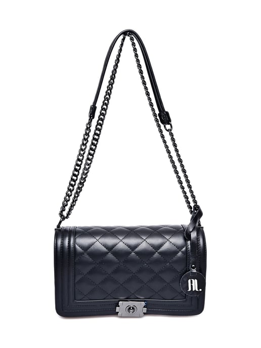 Anna Luchini Negro Bolso de cuero - Image 1